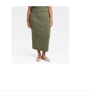 NWT A New Day Olive Pencil Skirt